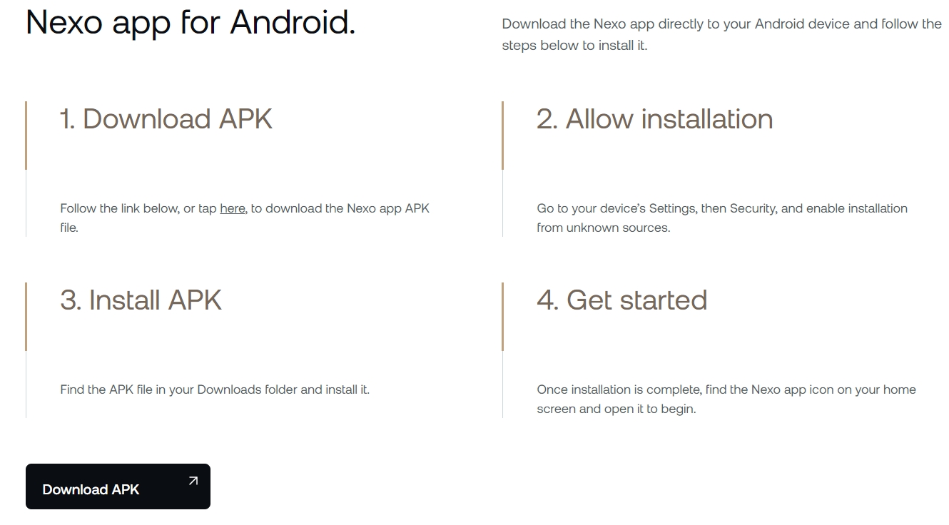 nexo-android-app-ko