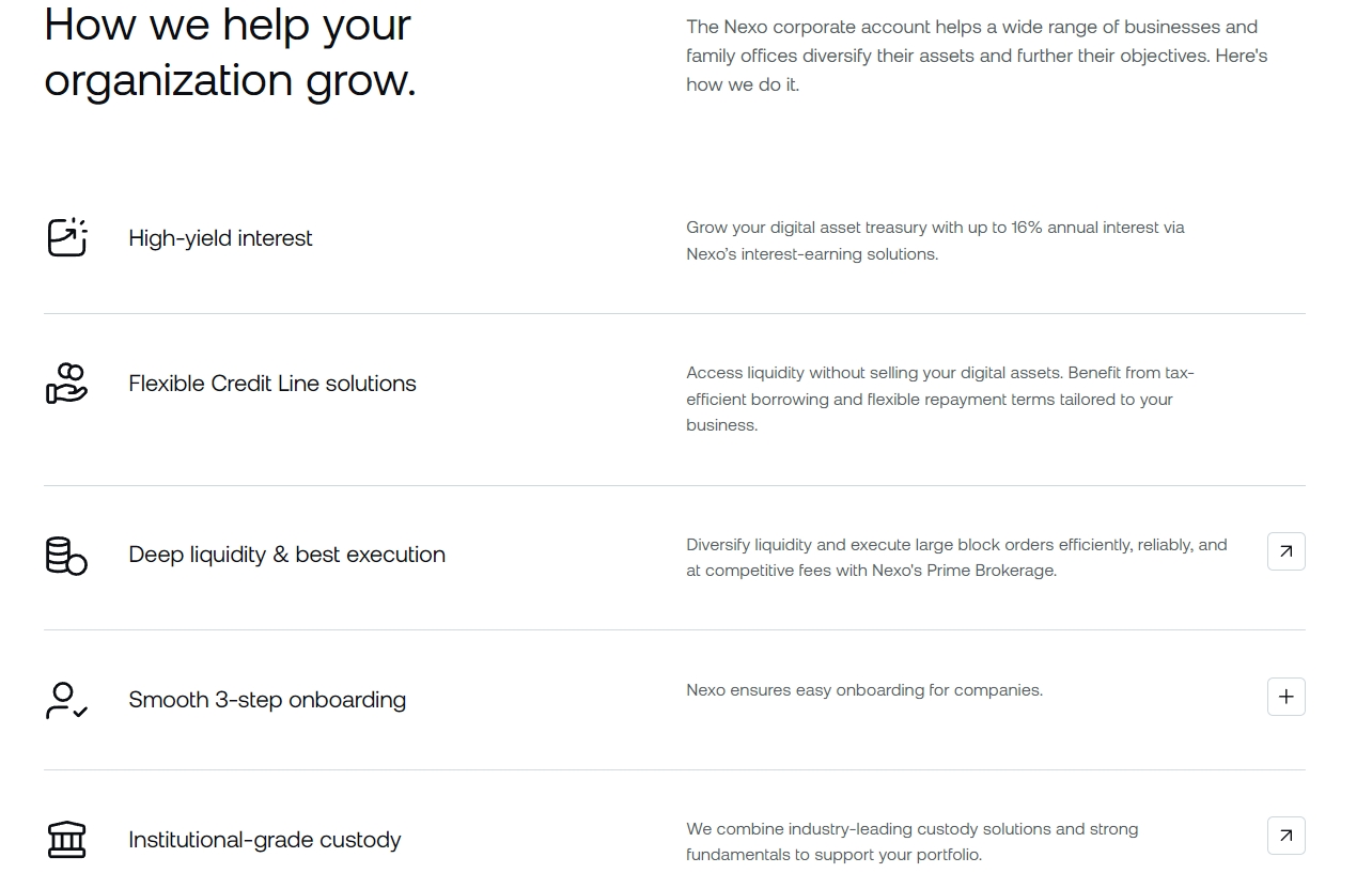 nexo-corporates-benefits