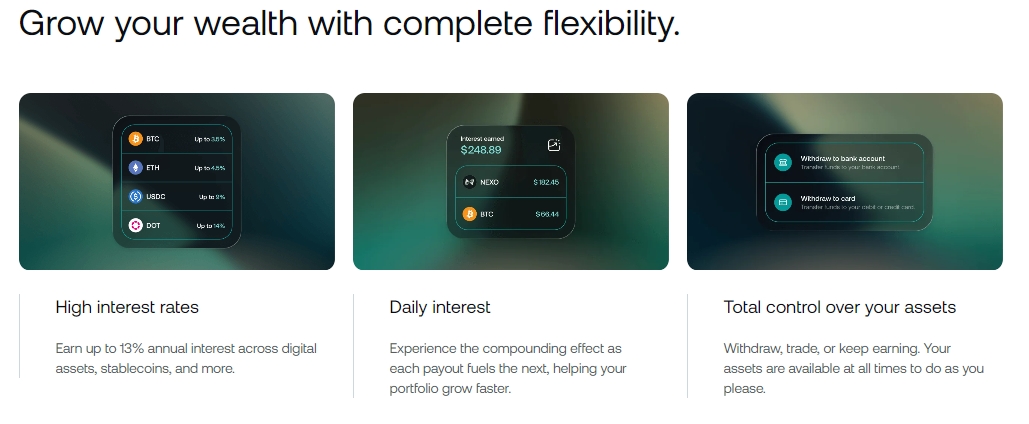 nexo-flexible-savings-flexibilität