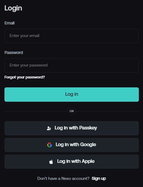 nexo-login