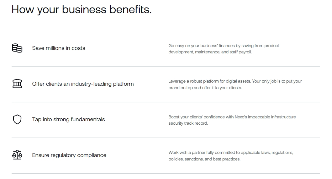 nexo-white-label-advantages